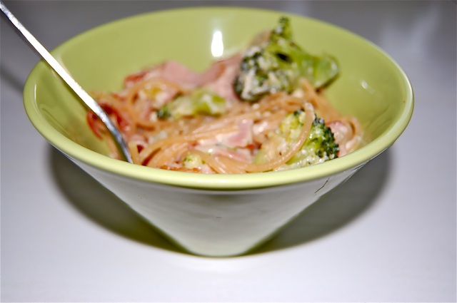Pasta Carbonara med broccoli