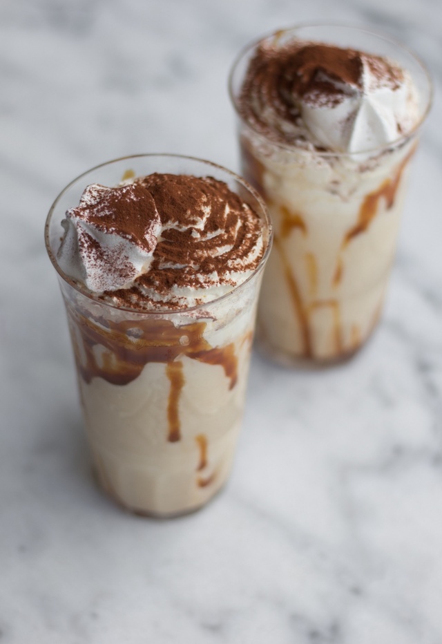 The Treat Yo'self Caramel & Coffee Milkshake.