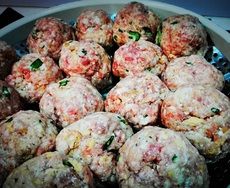 Polpette al basilico cotte al vapore [SENA UOVA]