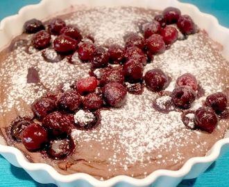 Maffig chokladkaka med banan, bönor och mörk choklad (vete-, socker- och mjölkfri)