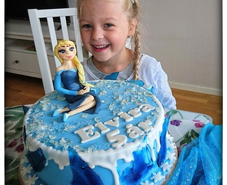 Elsa från frost-tårta