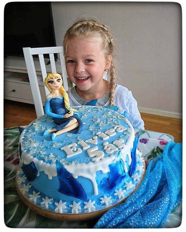 Elsa från frost-tårta
