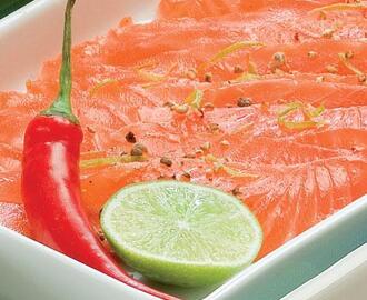 Lime- och chiligravad lax