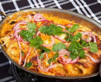 Vegetariska Enchiladas med Portobello & chipotlesås