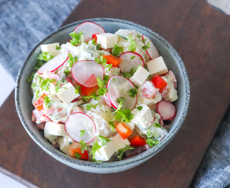 Frisk Og Lækker Kartoffelsalat Med Tzatziki Og Feta