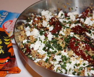 Quinoa med soltorkade tomater och chorizo