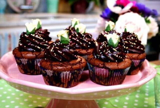 Choklad och Lavender cupcakes