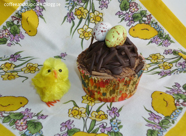 Fågelbo cupcake