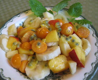 Fruktsallad med nektarin