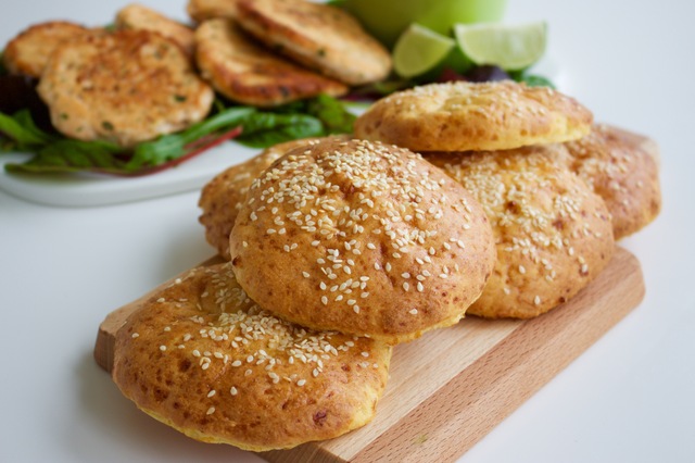 Nyttig glutenfri hamburgerbröd