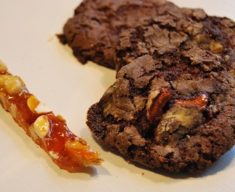 Chokladcookies med kanderade Cashewnötter