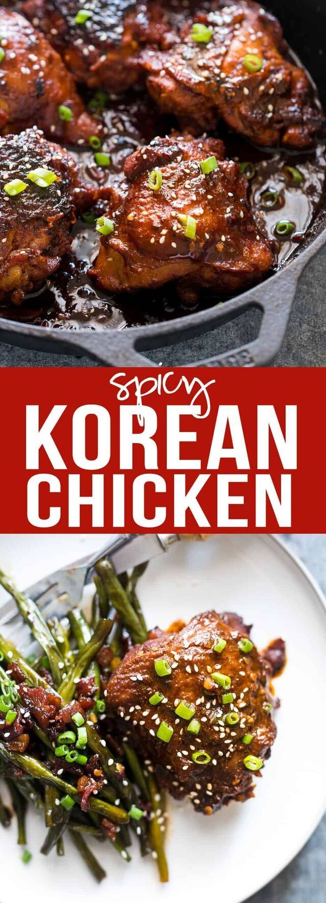 Spicy Korean Chicken Thighs in Gochujang Sauce | Recipe | Spicy korean chicken, Korean chicken, Spicy korean