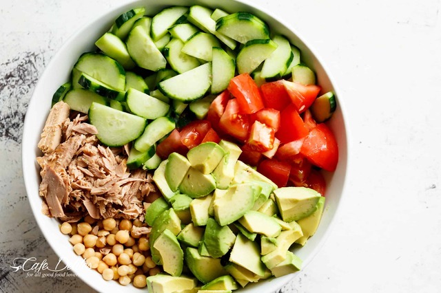 Avocado Chickpea Tuna Salad Recipe