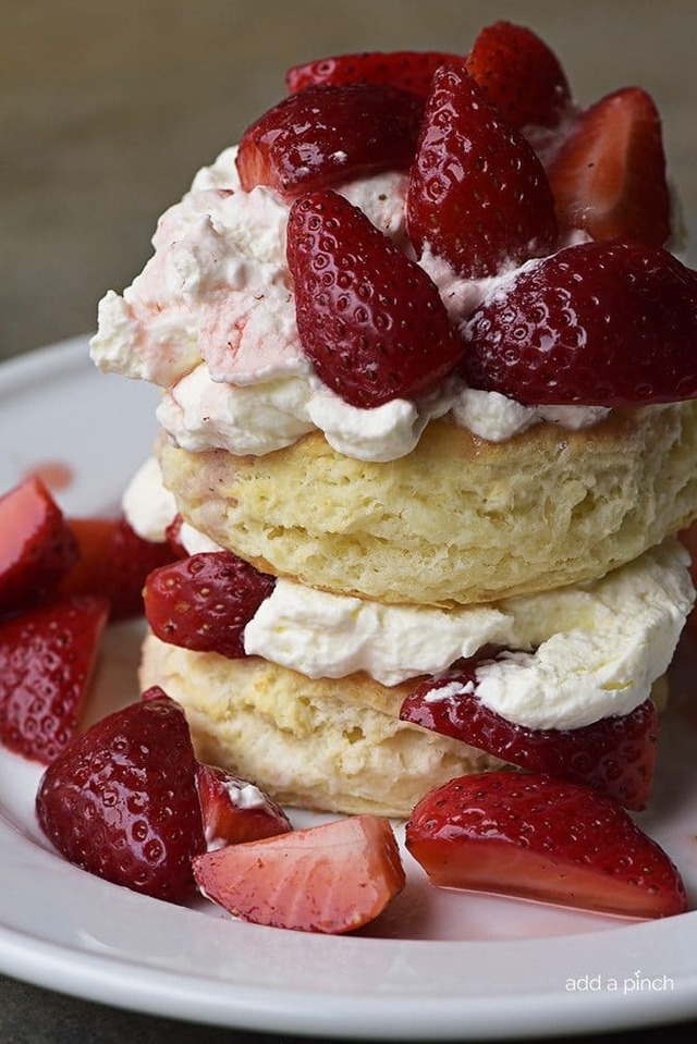 Strawberry Shortcake with Sweet Cream Cheese Biscuits