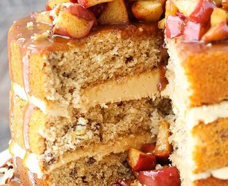 Caramel Apple Pecan Layer Cake