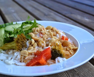 Veckans vegetariska: Kikärtskorma med broccoli och paprika