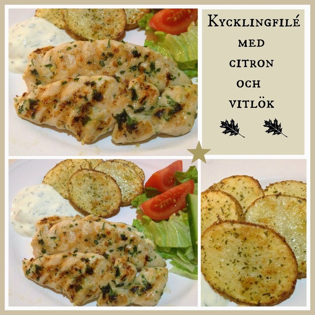 Kycklingfile´med citron och vitlök