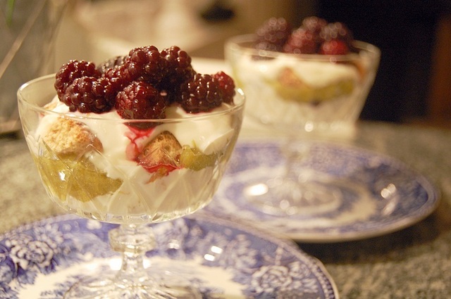 Rabarberdessert på italienska