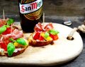 Pinchos med grillade mixpaprikor, ricotta-parmesankräm & tryffelsalami | Catarina Königs matblogg