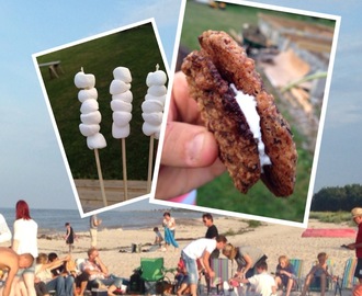 Choklad- och havrekakor - med eller utan grillade marshmallows