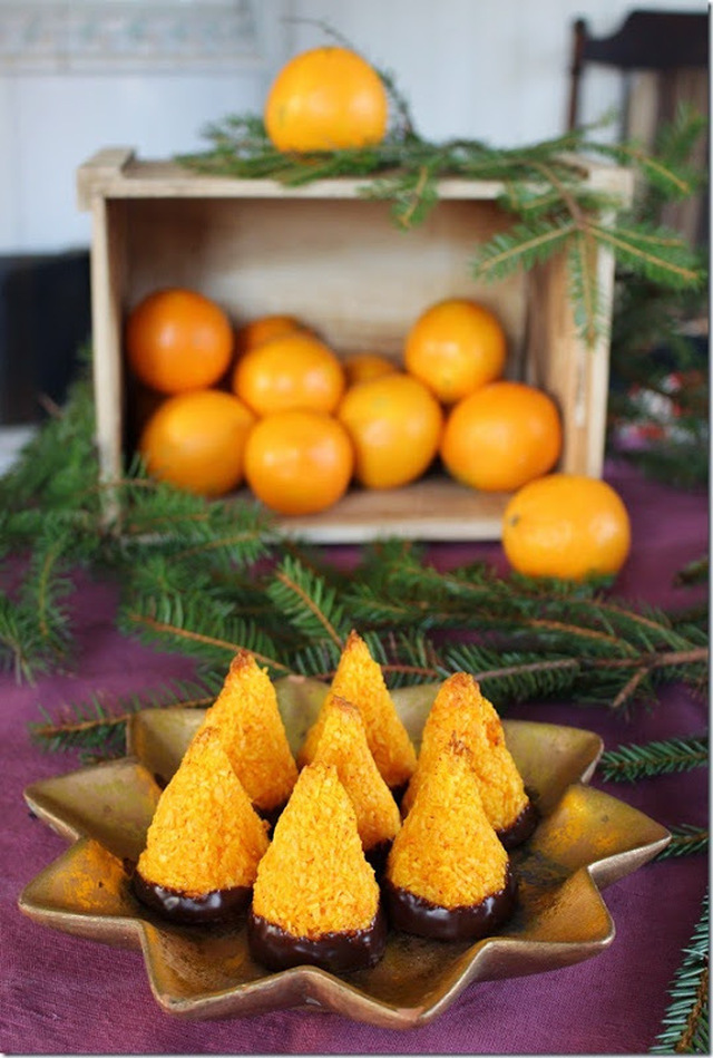 Julen 2014: Kokostoppar med smak av saffran & apelsin