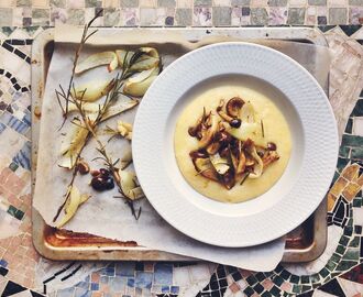 Vegetarisk måndag: krämig polenta med lök, svamp och rosmarin