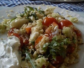 Grillad halloumi med couscous