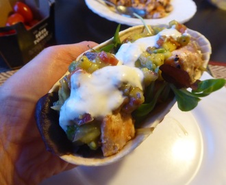 Laxtacos med mangosalsa och limedressing