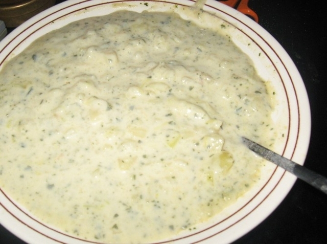 Thinas berömda potatissoppa (vegetarisk)