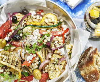 Marockansk couscous med grillade grönsaker