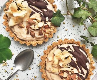 Coconut caramel mocha tarts