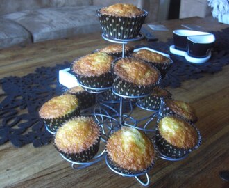 Glutenfria citronmuffins med choklad & jordgubb