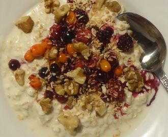 Overnight oats med varma bär