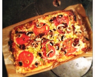 Pizza m/halloumibotten