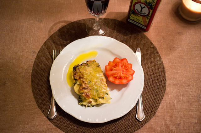 Nu i kväll njuter vi av en vegetarisk lasagne!