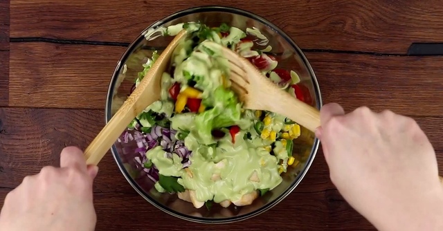 Rainbow Salad with Avocado Dressing: Simple, Fresh, And Nutritious