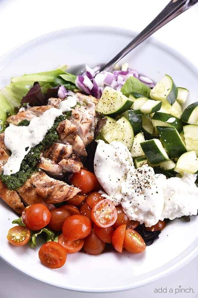 Grilled Chicken Salad with Pesto Ranch Dressing Recipe