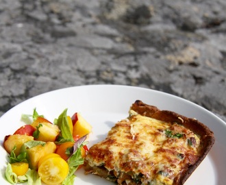 Vegetarisk kantarellpaj