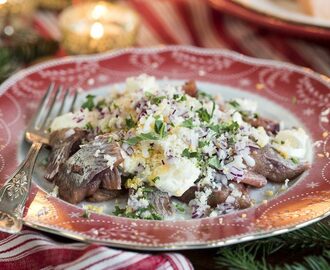 Lättlagad sillsallad med matjessill