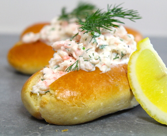 Skagen rolls med färdiga briochebröd