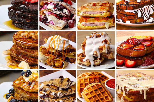 16 Pancakes, Waffles, Crepes, & French Toasts
