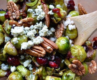 BRUSSELS SPROUTS WITH CRANBERRIES & PECANS