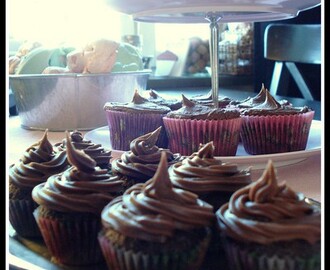 Maffiga chokladmuffins med banan & choklad