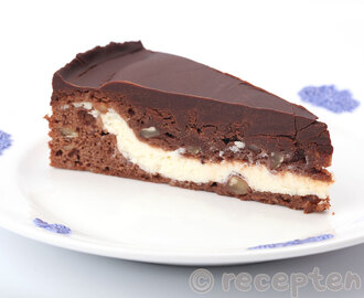 Browniecheesecake med chokladganache