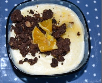 Apelsinfromage med chokladcrunch