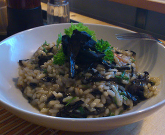 Risotto med svart trumpetsvamp