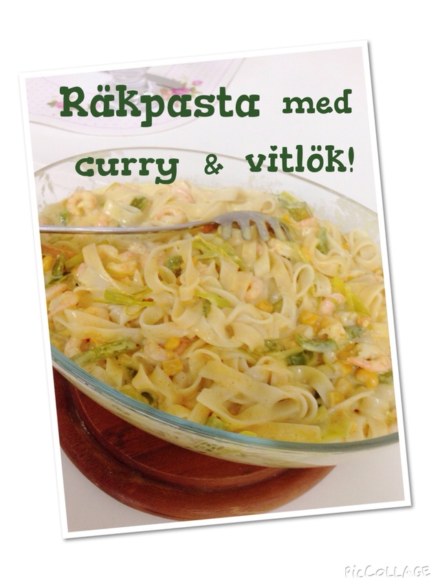 Dagens recept - Krämig räkpasta med curry & vitlök