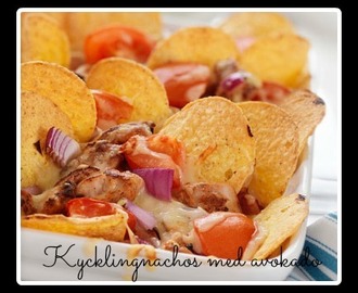 Kycklingnachos med avokado