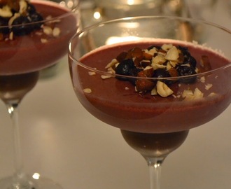 Blåbärspannacotta med nutella