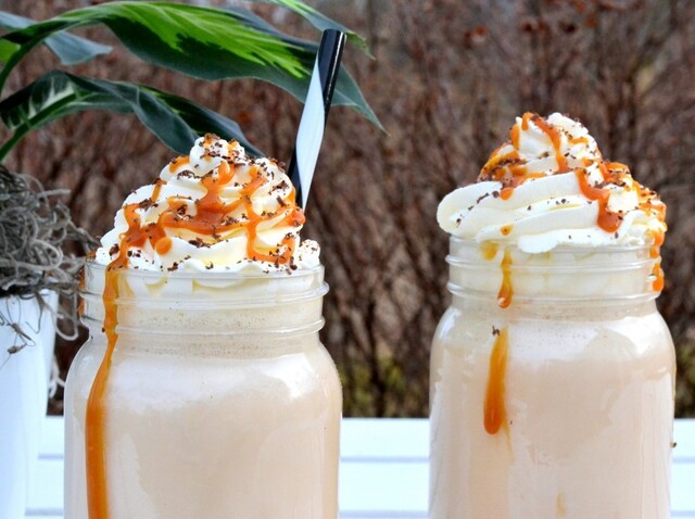 Salted caramel milkshake